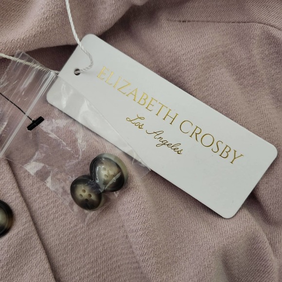 ELIZABETH CROSBY Anthropologie NWT Pink Emma Dress Tie Waist Large #0242-3 - Picture 5 of 9